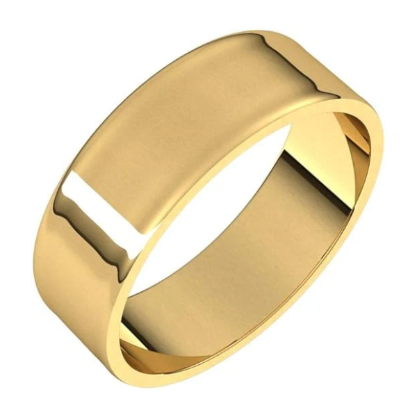 6mm Solid Gold Wedding Band