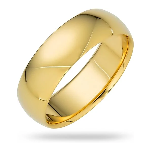 6mm Solid Gold Wedding Band