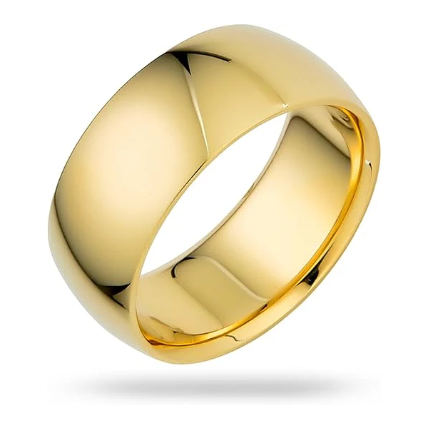 8mm Solid Gold Wedding Band