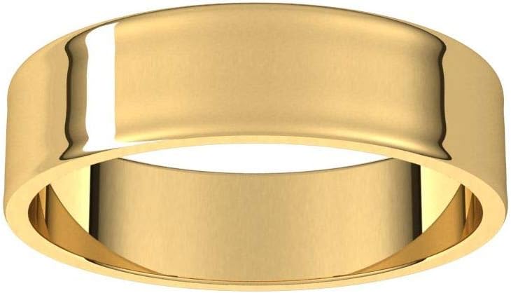 5mm Solid Gold Wedding Band, Yellow or White Gold Ring, Comfort Fit 10k or 14k Womens and Mens Wedding Band