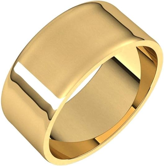 8mm Solid Gold Wedding Band, Yellow or White Gold Ring, Comfort Fit 10k or 14k Womens and Mens Wedding Band