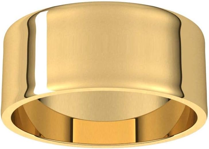 8mm Solid Gold Wedding Band, Yellow or White Gold Ring, Comfort Fit 10k or 14k Womens and Mens Wedding Band