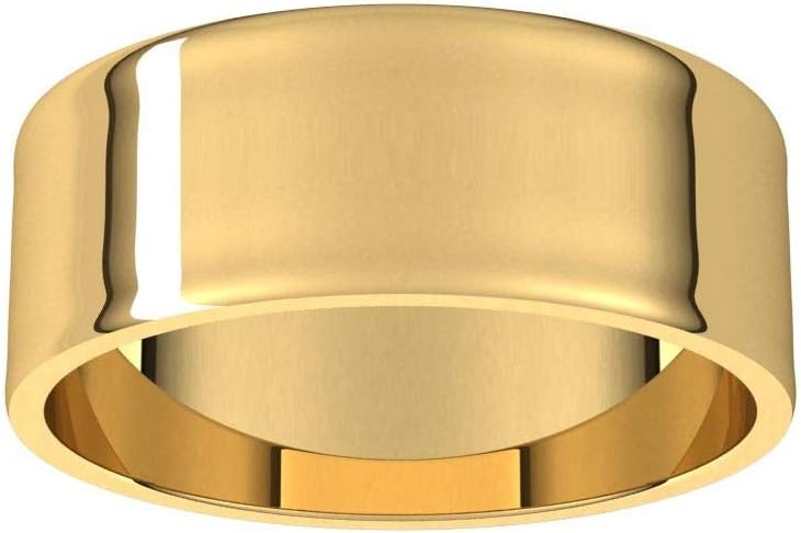 7mm Solid Gold Wedding Band, Yellow or White Gold Ring, Comfort Fit 10k or 14k Womens and Mens Wedding Band
