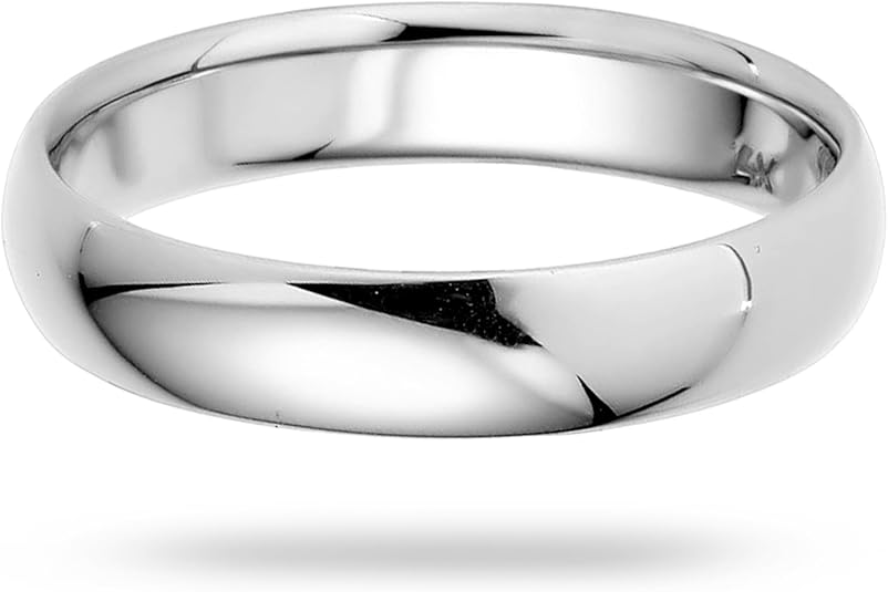 4mm Solid Gold Wedding Bands for Women or Men