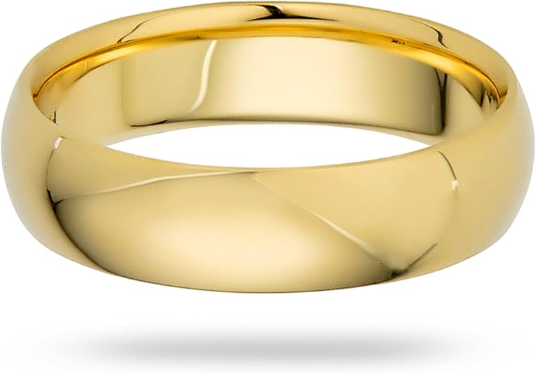 5mm Solid Gold Wedding Bands for Women or Men, 10k or 14k Gold Rings, Comfort Fit Womens and Mens Wedding Ring - Premium Collection from EWB