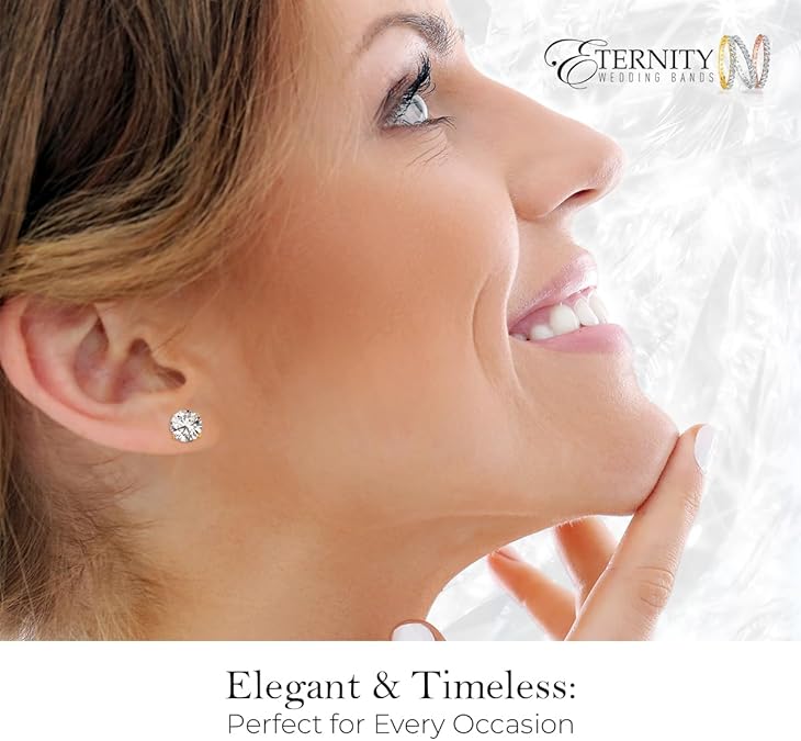 Diamond Stud Earrings for Women and Men