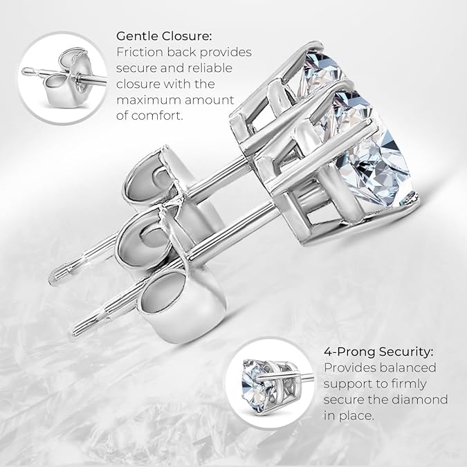 Diamond Stud Earrings for Women and Men