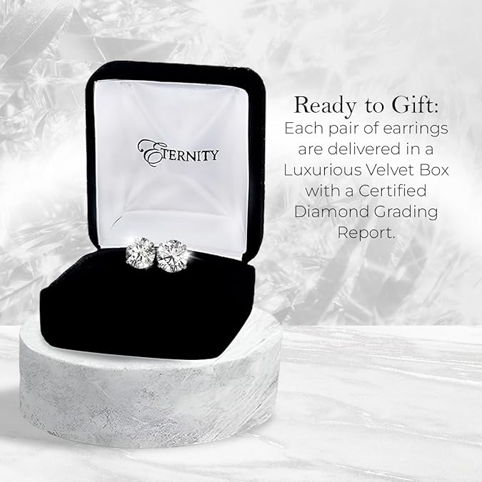 Diamond Stud Earrings for Women and Men
