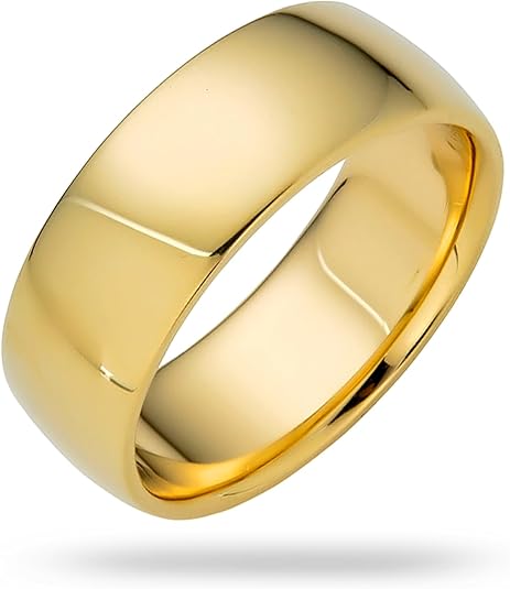 7mm Solid Gold Wedding Bands for Women or Men, 10k or 14k Gold Rings, Comfort Fit Womens and Mens Wedding Ring - Premium Collection from EWB