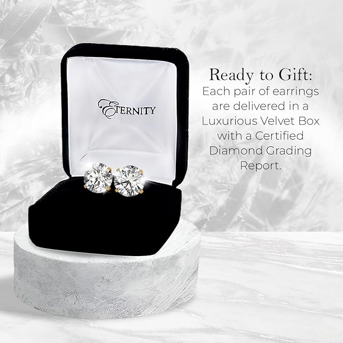 Diamond Stud Earrings for Women and Men