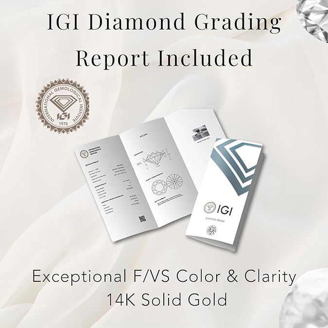 IGI Certified Lab Grown Diamond Earrings For Men and Women