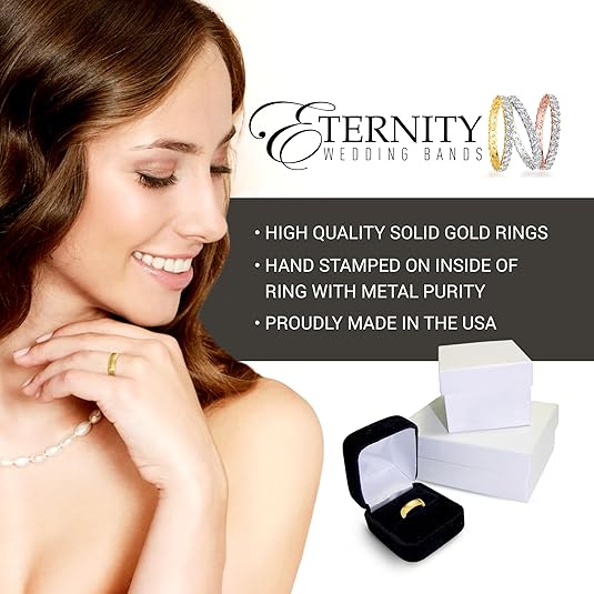 5mm Solid Gold Wedding Bands for Women or Men, 10k or 14k Gold Rings, Comfort Fit Womens and Mens Wedding Ring - Premium Collection from EWB