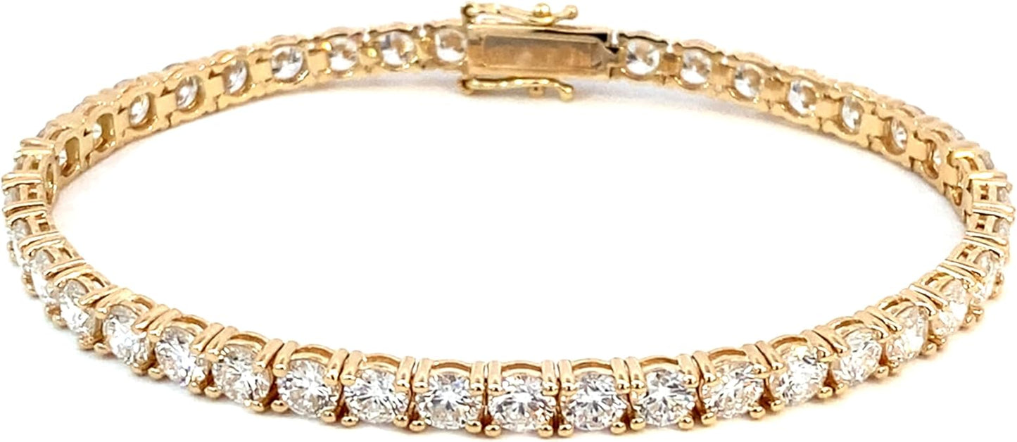 2 to 10 Carat Lab Diamond Tennis Bracelet in 14K Gold