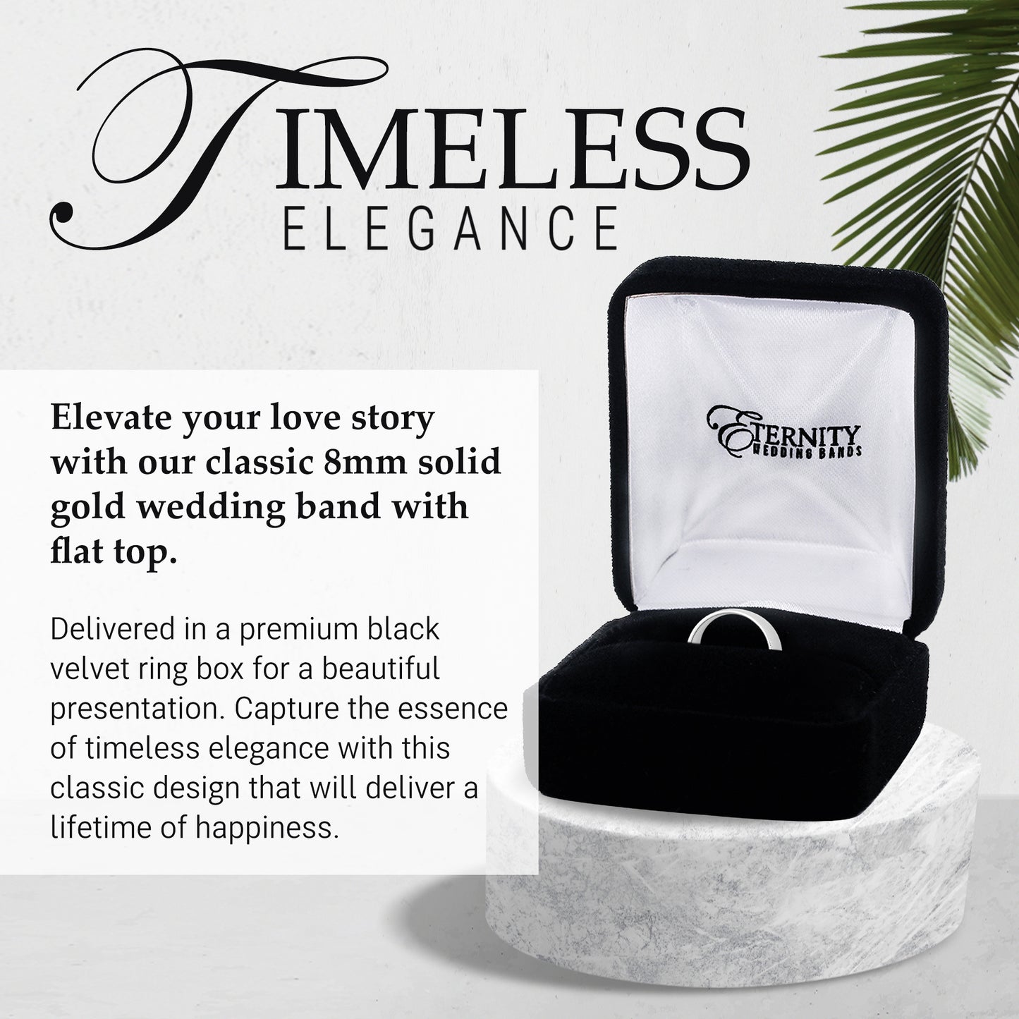 8mm Solid Gold Wedding Band