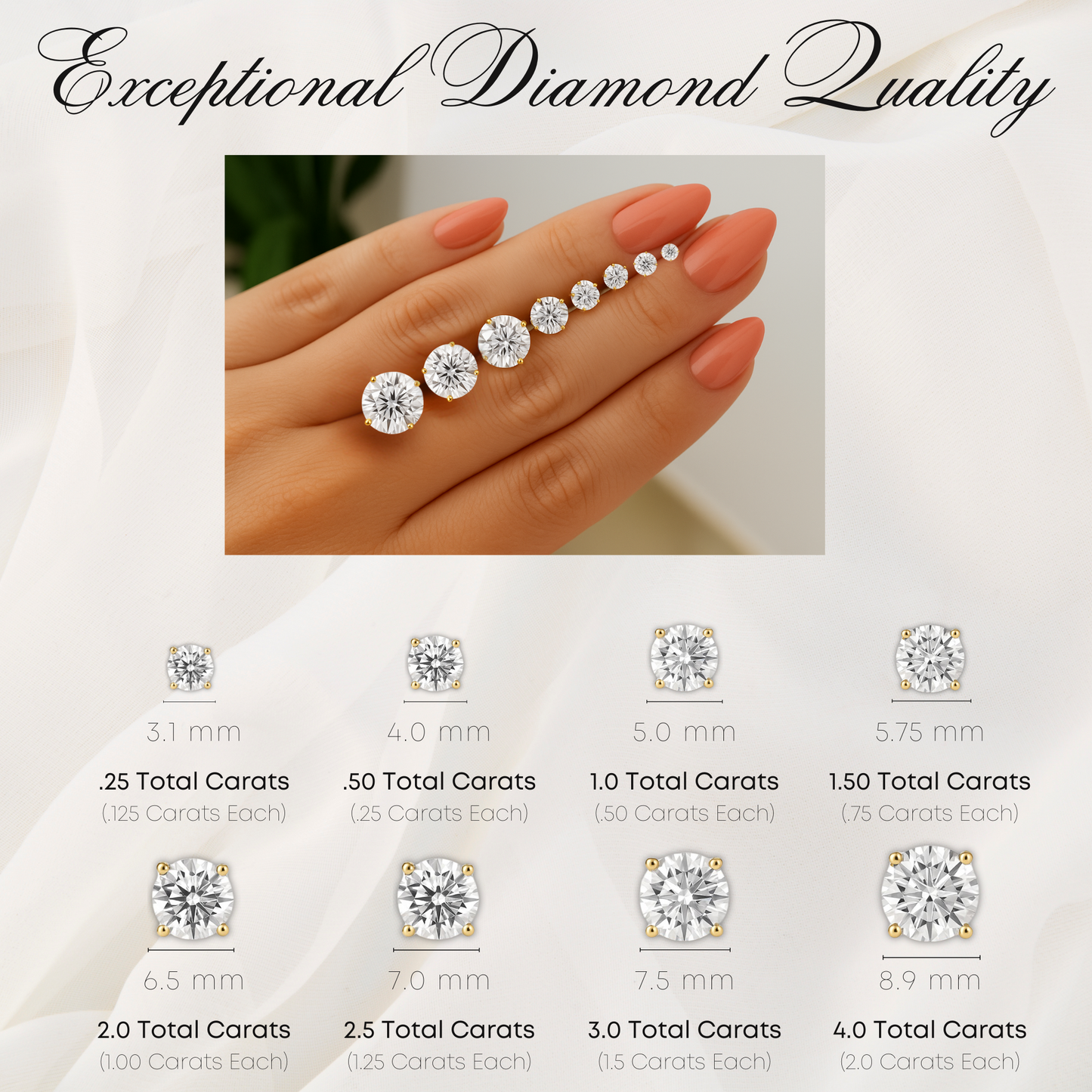 Certified Diamond Stud Earrings