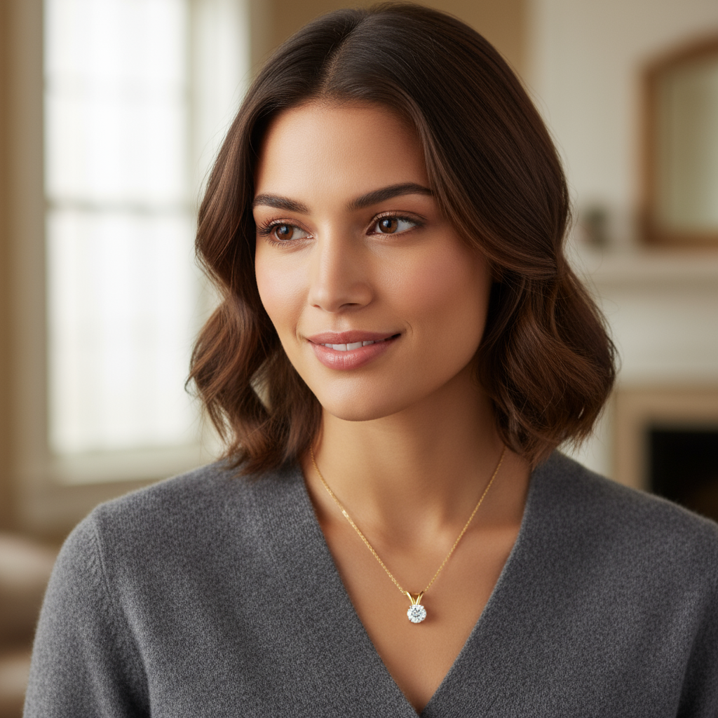 Solitaire Diamond Necklace