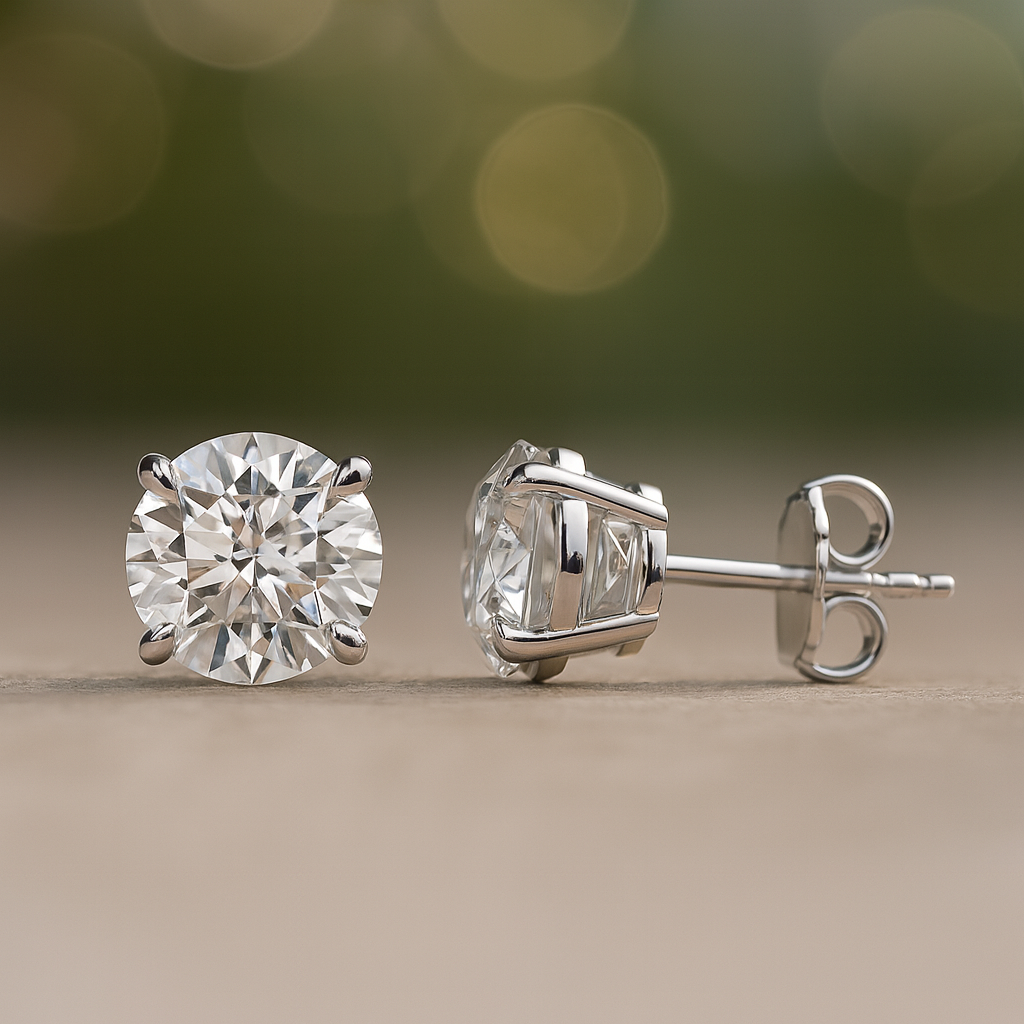 Certified Diamond Stud Earrings