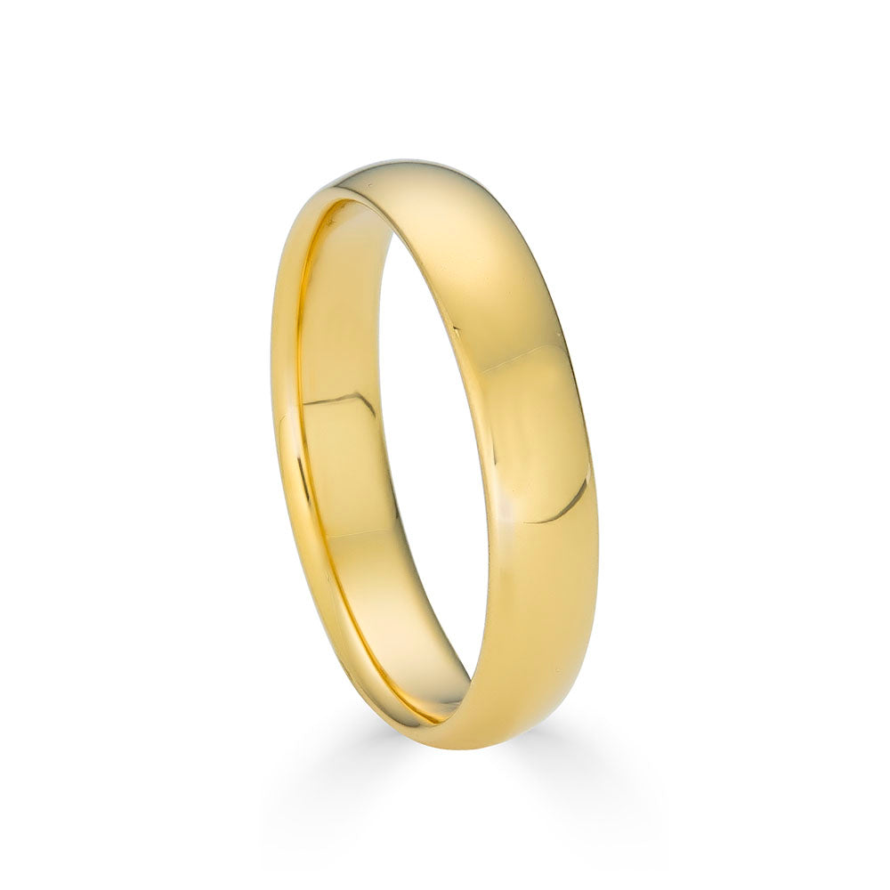 4mm Solid Gold Wedding Band