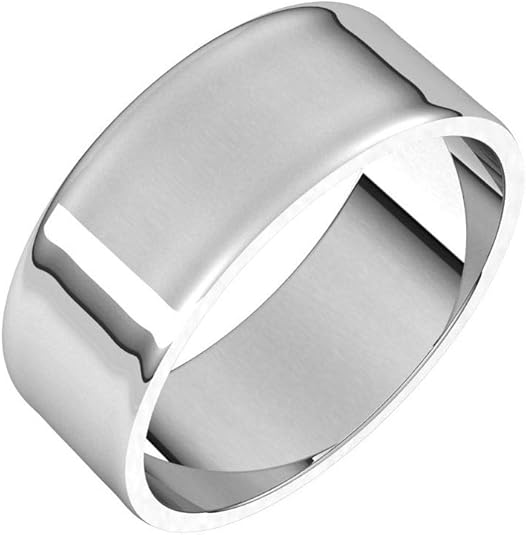 7mm Solid Gold Wedding Band, Yellow or White Gold Ring, Comfort Fit 10k or 14k Womens and Mens Wedding Band
