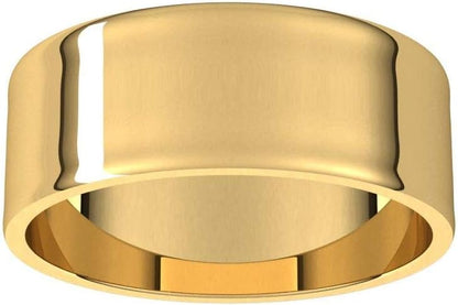 7mm Solid Gold Wedding Band, Yellow or White Gold Ring, Comfort Fit 10k or 14k Womens and Mens Wedding Band