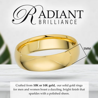 5mm Solid Gold Wedding Band