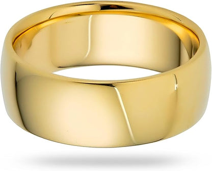 7mm Solid Gold Wedding Bands for Women or Men, 10k or 14k Gold Rings, Comfort Fit Womens and Mens Wedding Ring - Premium Collection from EWB