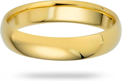 4mm Solid Gold Wedding Bands for Women or Men