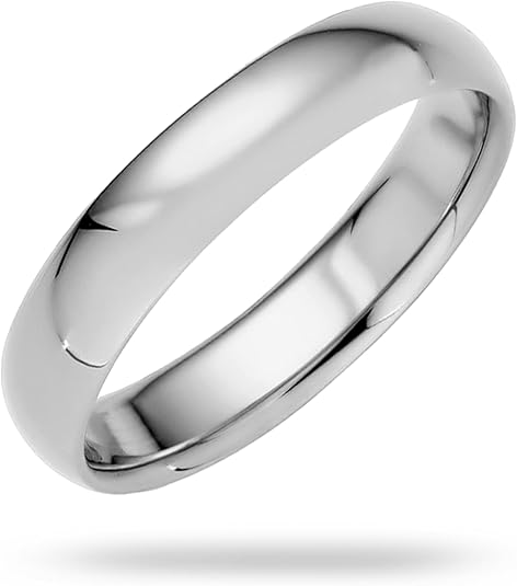 4mm Solid Gold Wedding Bands for Women or Men