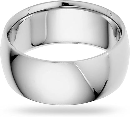 8mm Solid Gold Wedding Bands for Women or Men, 10k or 14k Gold Rings, Comfort Fit Womens and Mens Wedding Ring - Premium Collection from EWB