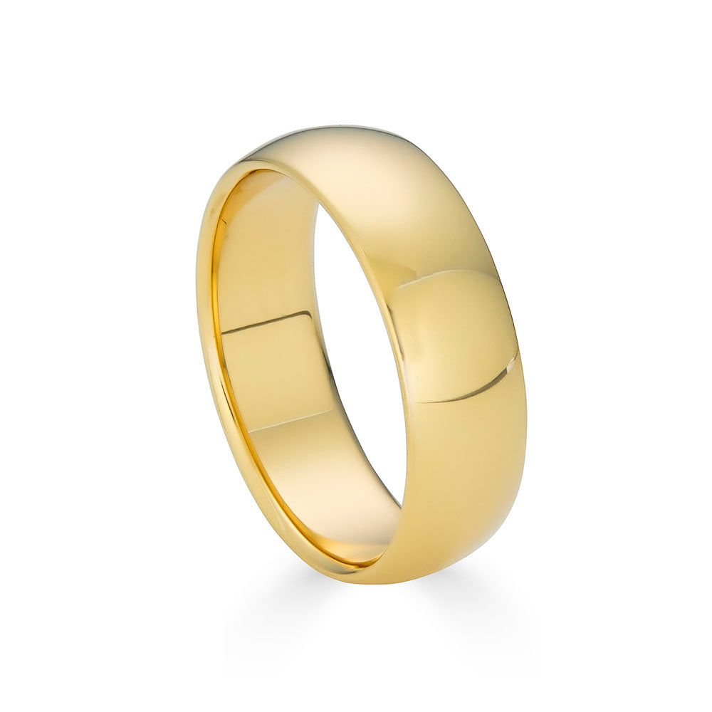 6mm Solid Gold Wedding Band