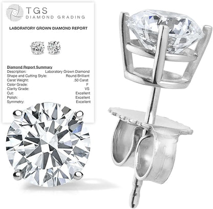 Diamond Stud Earrings for Women and Men