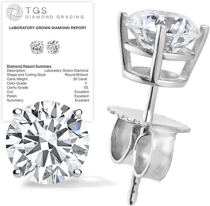 Diamond Stud Earrings for Women and Men