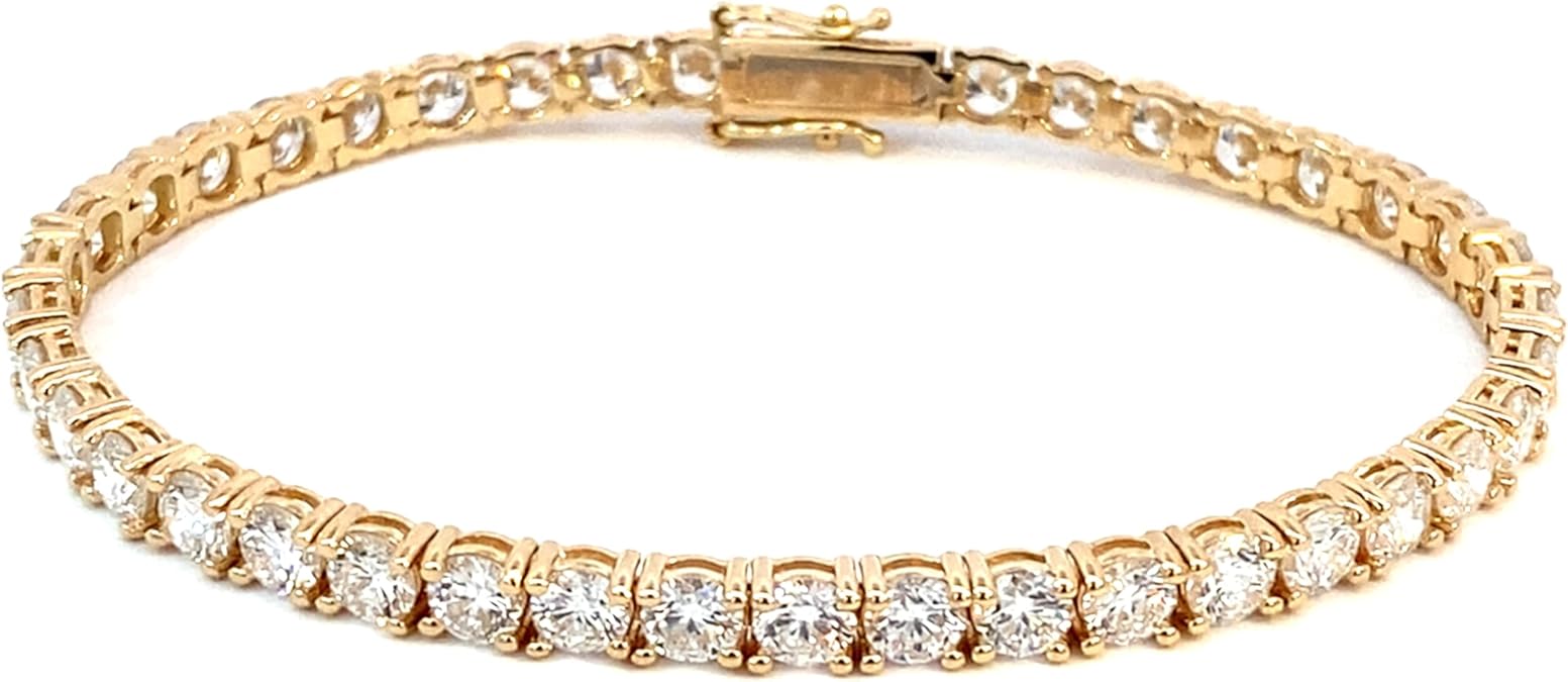 2 to 10 Carat Lab Diamond Tennis Bracelet in 14K Gold