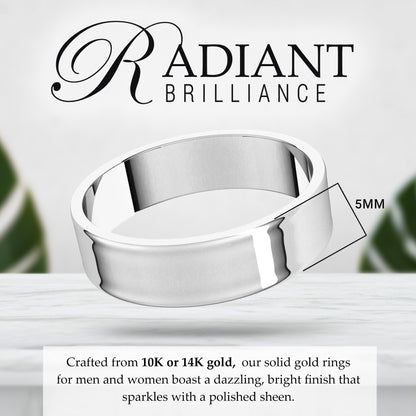 5mm Solid Gold Wedding Band