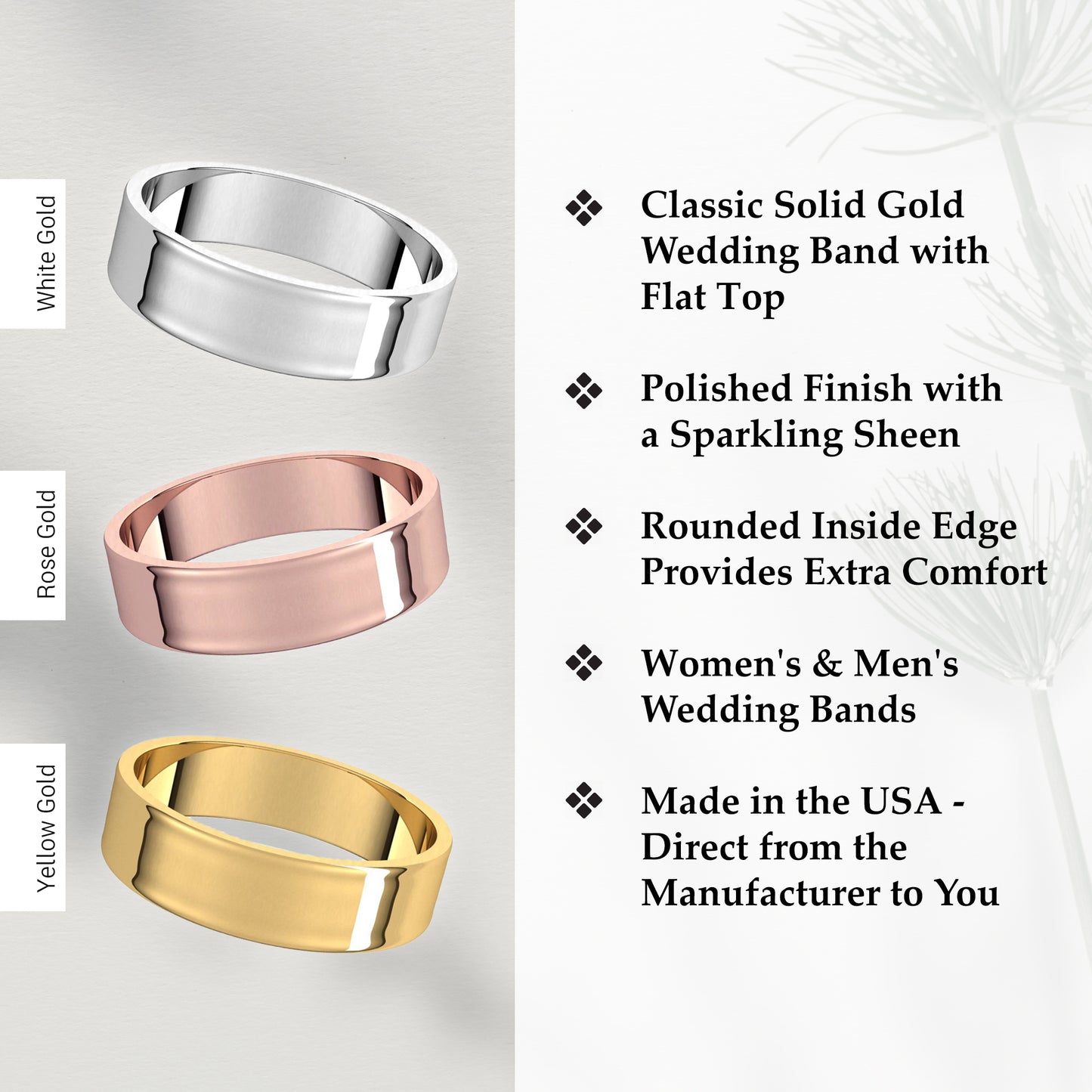 5mm Solid Gold Wedding Band