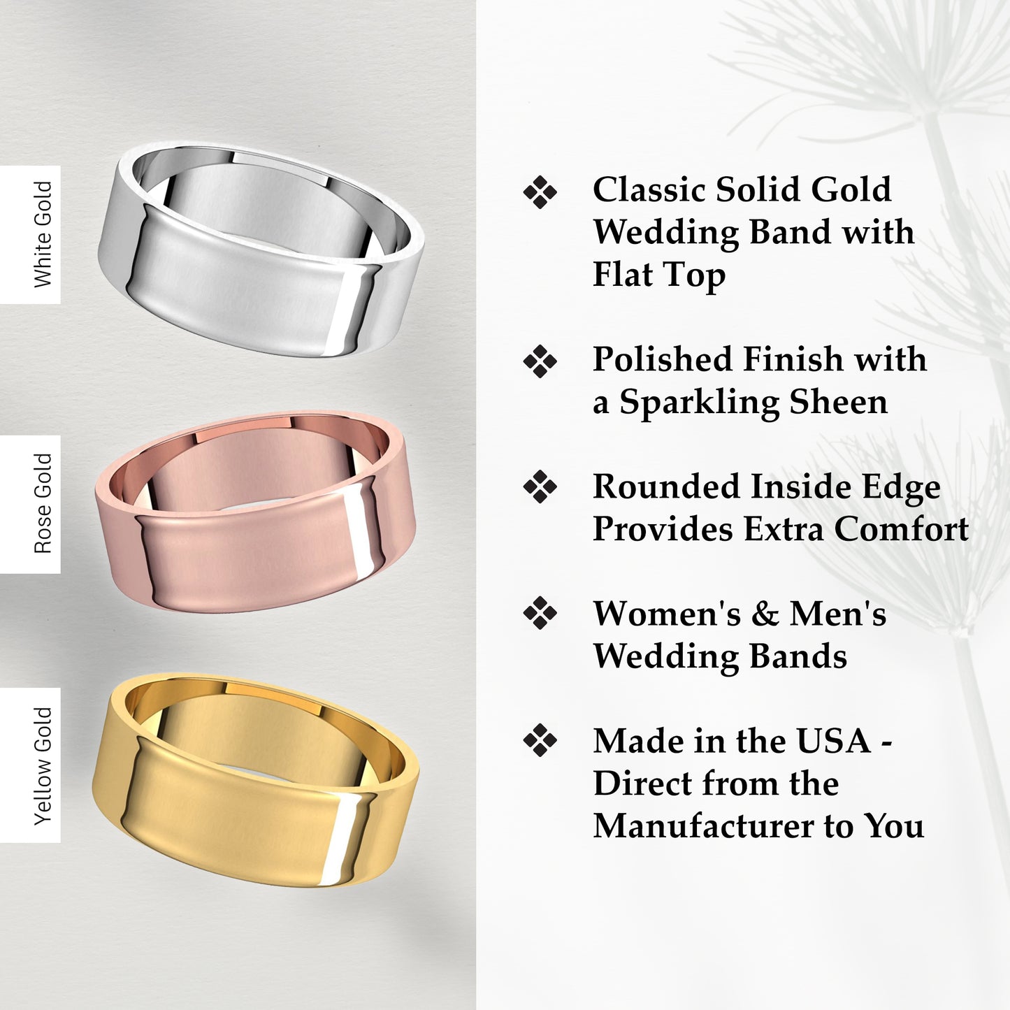 6mm Solid Gold Wedding Band