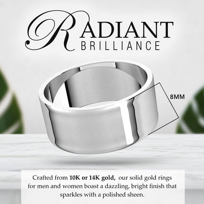 8mm Solid Gold Wedding Band