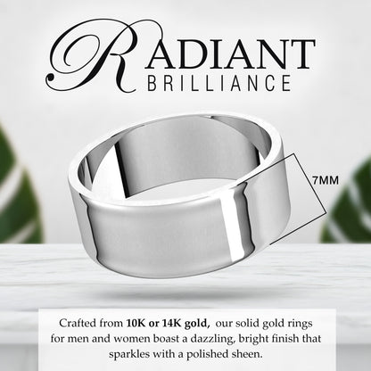 7mm Solid Gold Wedding Band